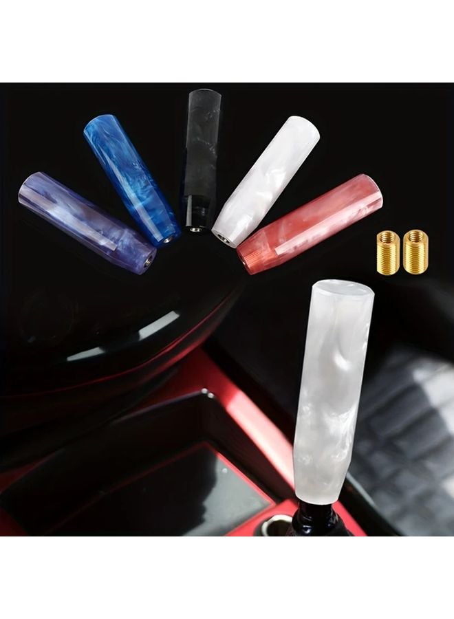 Purple 6 Inch Cloud Stone Gear Shift Knob With M8 M10 M12 Adapters For Automatic Manual Transmission Luxury Car - Image 1
